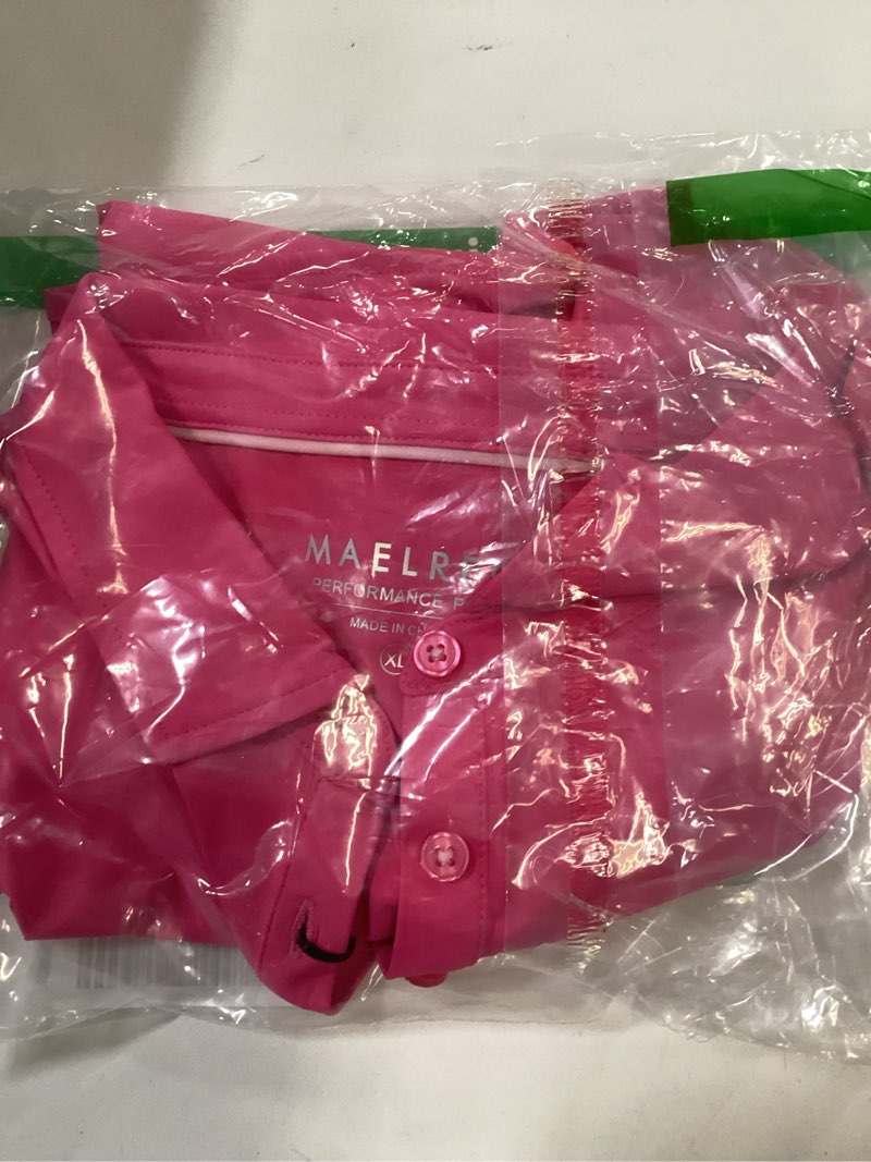 Condition photo showing As Is for M MAELREG Womens Golf Shirt Short Sleeve 5 Buttons Quick Dry Casual Solid Moisture Wicking Tennis Polo Shirts for Women Small Rose