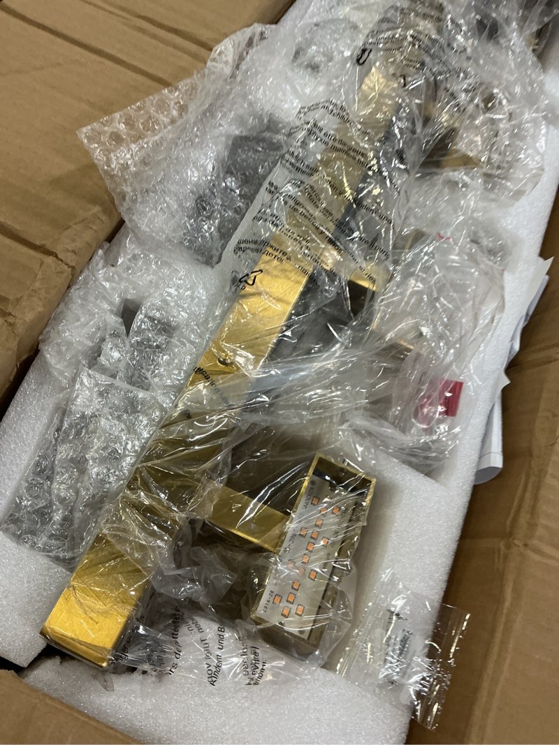 Condition photo showing Good Condition for vanity lights fixtures for bathroom wall light over mirror led gold crystal 40w brushed stainless steel dimmable wall sconces for bathroom lighting fixture 3000k