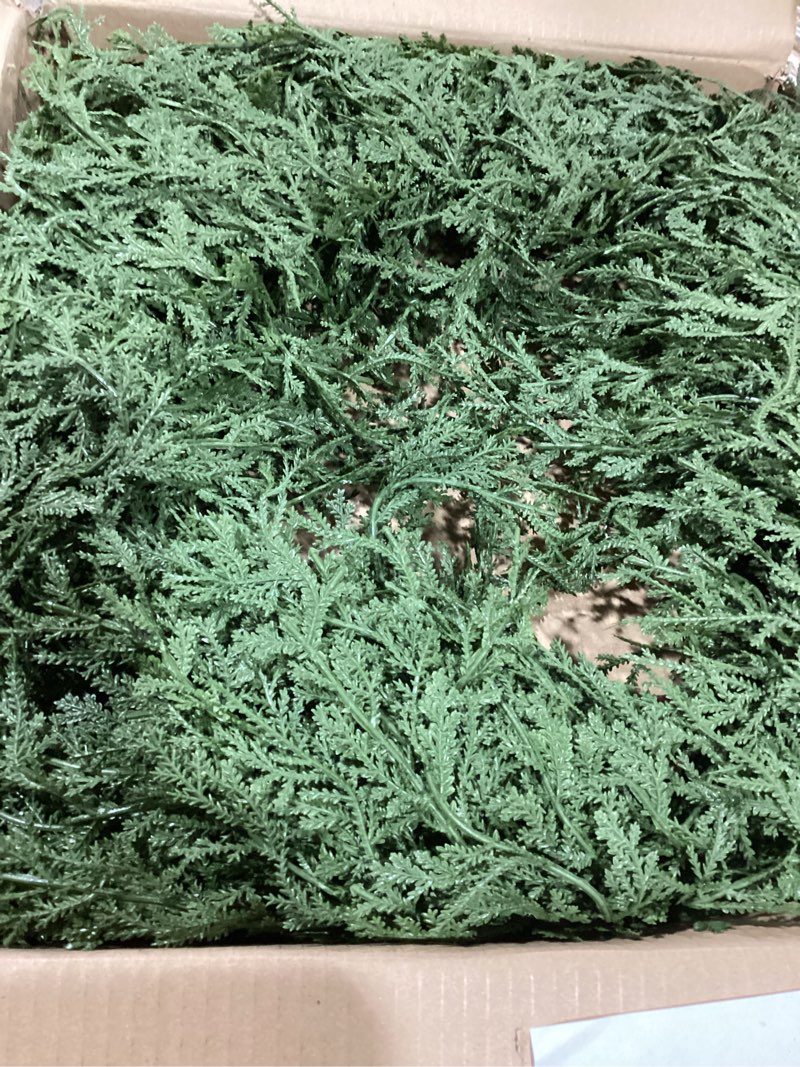 Condition photo showing Good Condition for Hollyone Real Touch Cedar Wreath 24 inch for Front Door Droop Faux Cedar Winter Christmas Wreaths Window Wreath Artificial Draping Pine Plant Green Large for Mantle Wall Indoor Outdoor Xmas Decoration 24" Droop Cedar Wreath