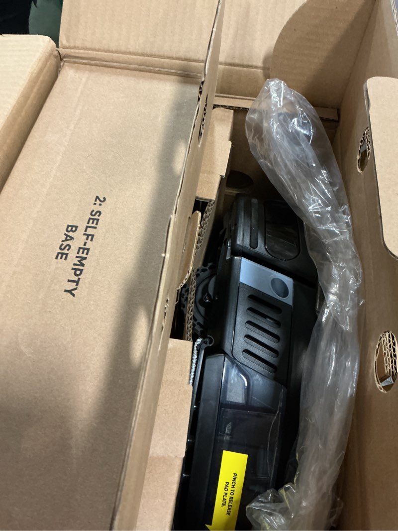 Condition photo showing Good Condition for Shark Matrix Plus Robot Vacuum and Mop with Self-Empty HEPA Base, Sonic Mopping, Matrix Clean, Home Mapping, HEPA Bagless Self Empty Base, CleanEdge, for Pet Hair, UR2650WS Wet and Dry Self-Empty (Black)