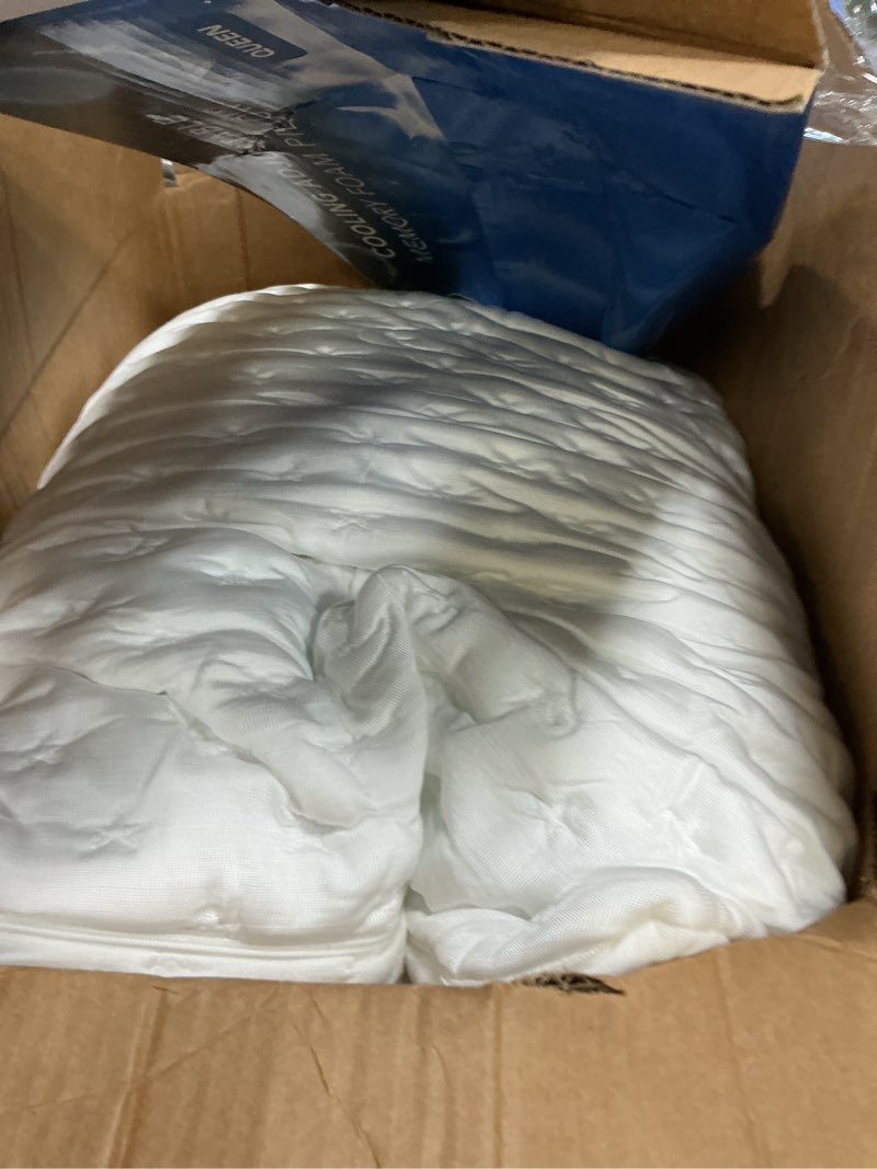 Condition photo showing As Is for cooling side sleeper pillow for neck and shoulder pain, luxury shredded memory foam curved bed pillows for sleeping set of 1- adjustable queen size- washable cover original white queen size (1 pack) original white