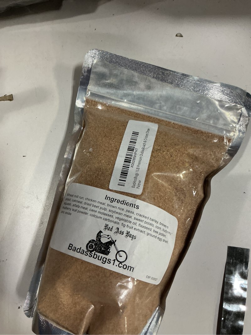 Condition photo showing New/Like New for 1 lb. Premium Roach Chow/Cricket Chow Protein Diet by Five-Star Feeders, Brown 1 Pound (Pack of 1) Resealable Mylar Bag
