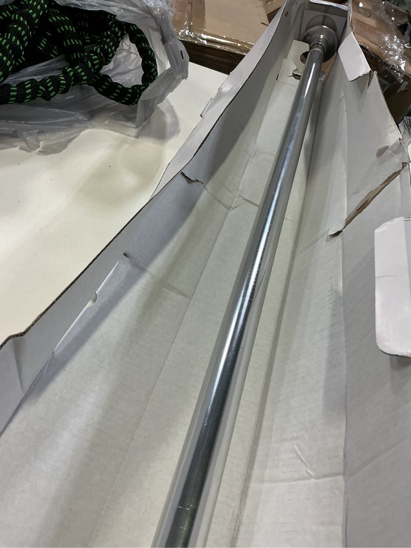 Condition photo showing As Is for origin 21 42-in to 72-in chrome tension single straight adjustable shower curtain rod