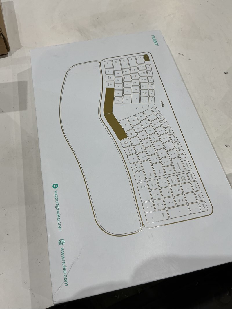 Condition photo showing Good Condition for nulea wireless ergonomic keyboard, split keyboard with cushioned wrist rest, bluetooth and usb connectivity, usb-c rechargeable, compatible with windows mac