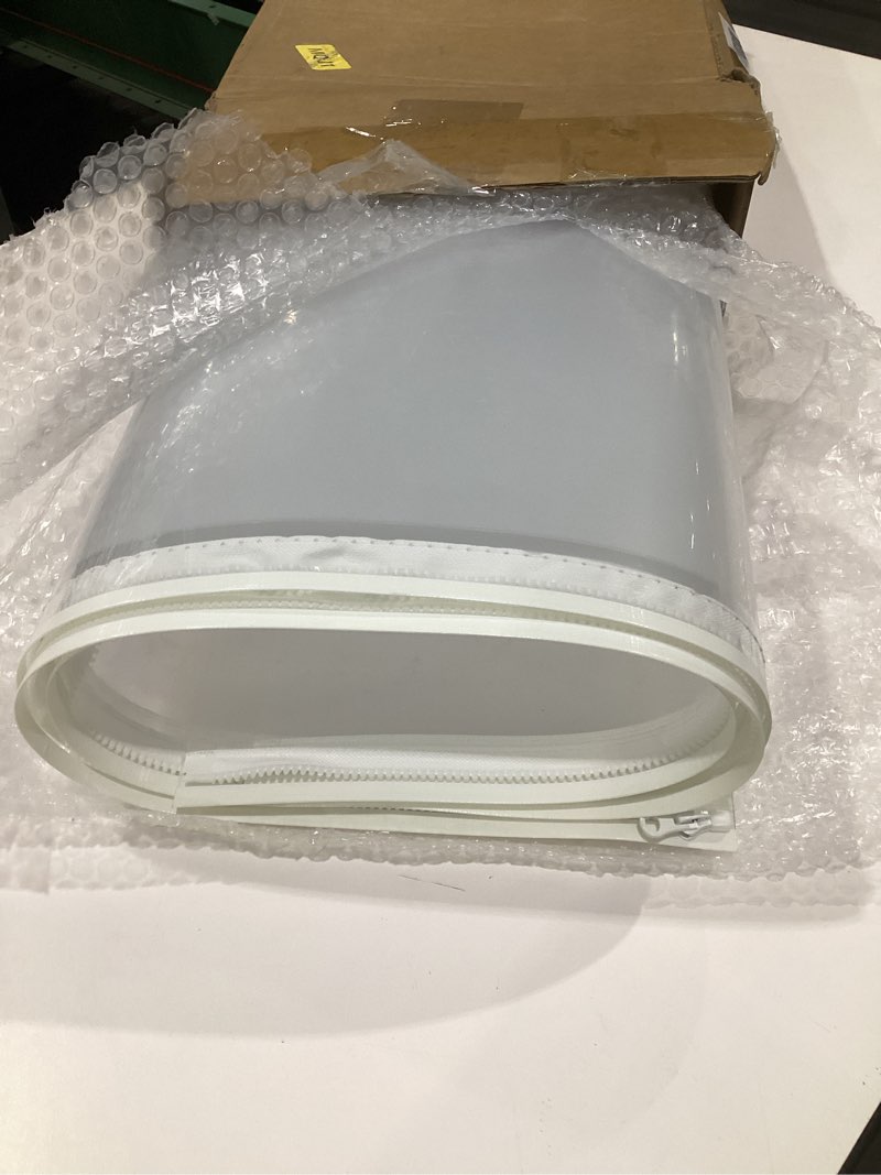 Condition photo showing Good Condition for large stuffed animal storage tube with wheels, tall toy organizer with double zipper, whiteclear pet cylinder container for plush toy organization, space saving kids room storage