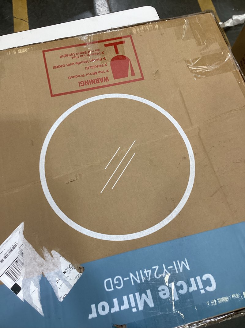 Condition photo showing As Is for Circle mirror MI-Y24Incg-GD