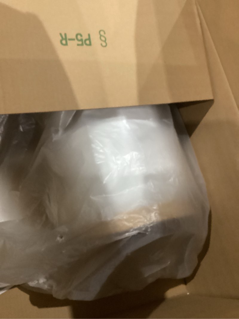 Condition photo showing As Is for Keenray Towel Warmer, Luxury Towel Warmer Bucket, Large Towel Warmers for Bathroom, Auto Shut Off, Fits Up to Two 40"X70" Oversized Towels, Bathrobes, Blankets, PJ's and More, CL1 A Creamy White 13" (L) x 13" (W) x 19" (H)