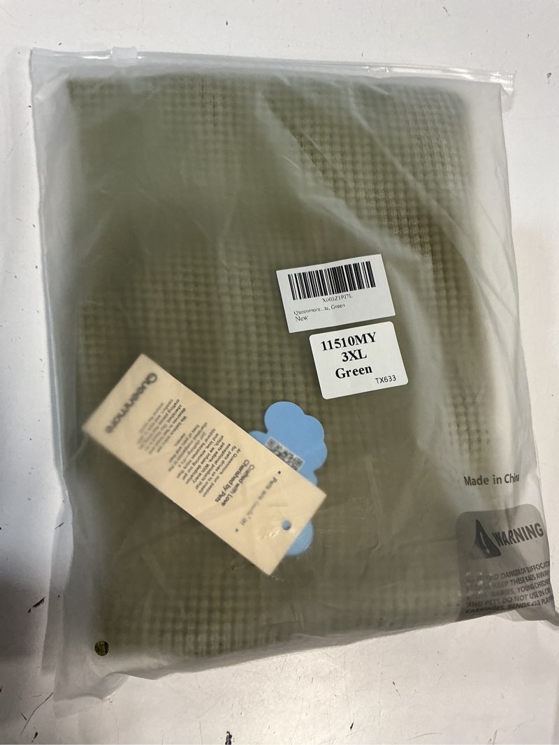 Condition photo showing New/Like New for (( size 3xl ))queenmore turtleneck long sleeve knitted sweater with check pattern, fall winter warm sweaters for small to dogs & cats, green green