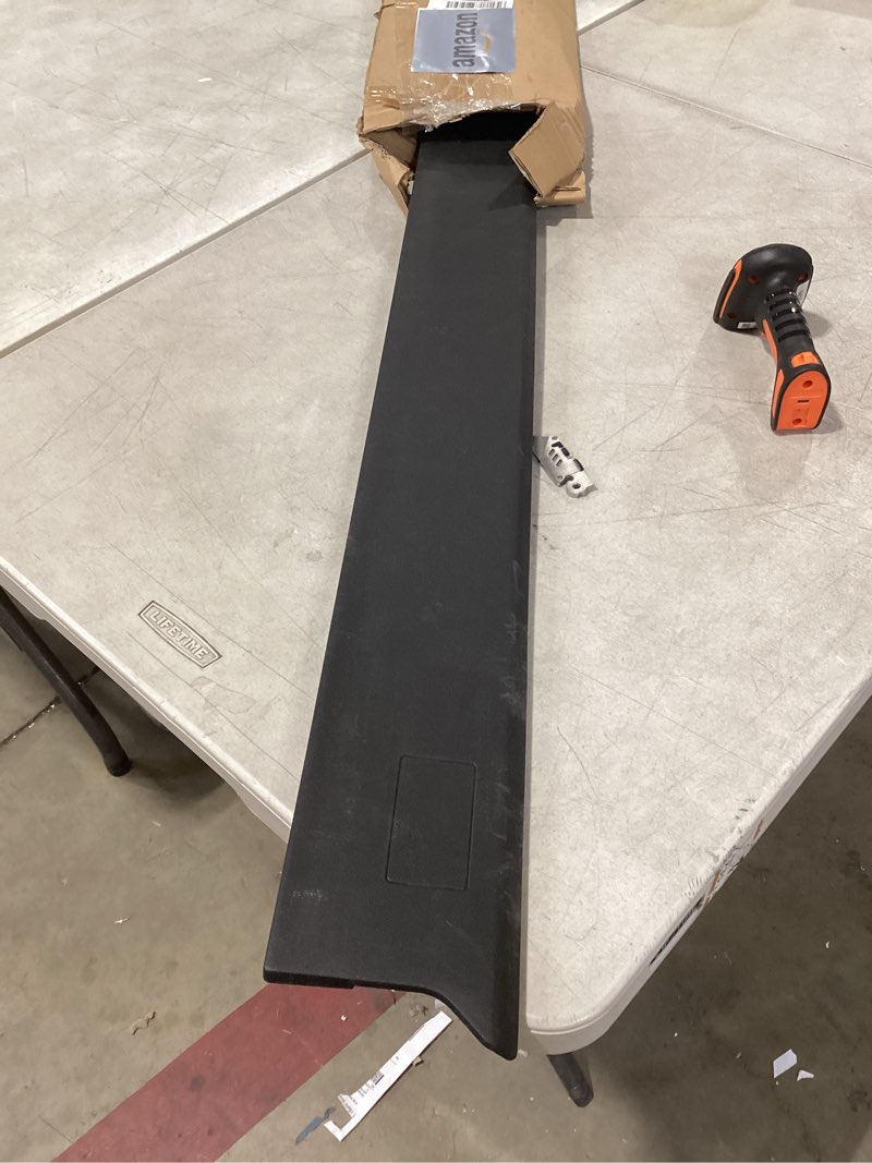 Condition photo showing As Is for dorman 926-911 driver side truck bed side rail protector compatible with select dodge/ram models, black