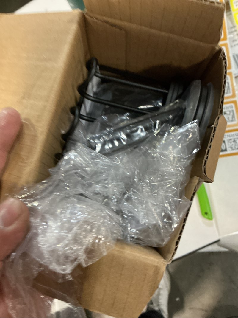 Condition photo showing Good Condition for Shower Caddy Hanging - Never Rust Shower Hanging Organizer - Aluminum Over the ShowerHead Caddy with Soap Basket and 6 Hooks for Razor/Sponge (Black)