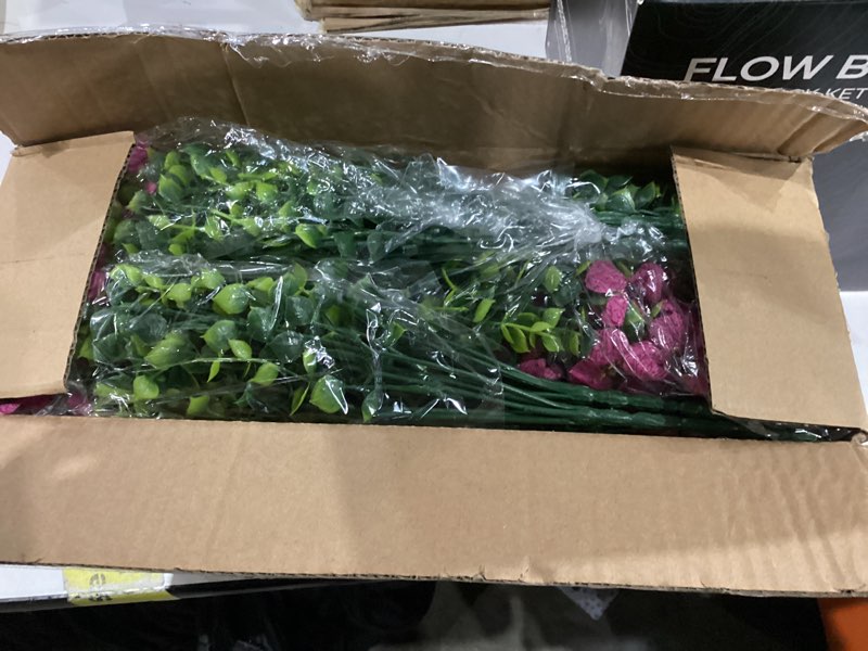 Condition photo showing Good Condition for artificial fake flowers for outdoor spring decoration, 16 bundles faux silk colorful daisy uv resistant realistic for outside porch patio home yard garden planters pots window box (red purple)
