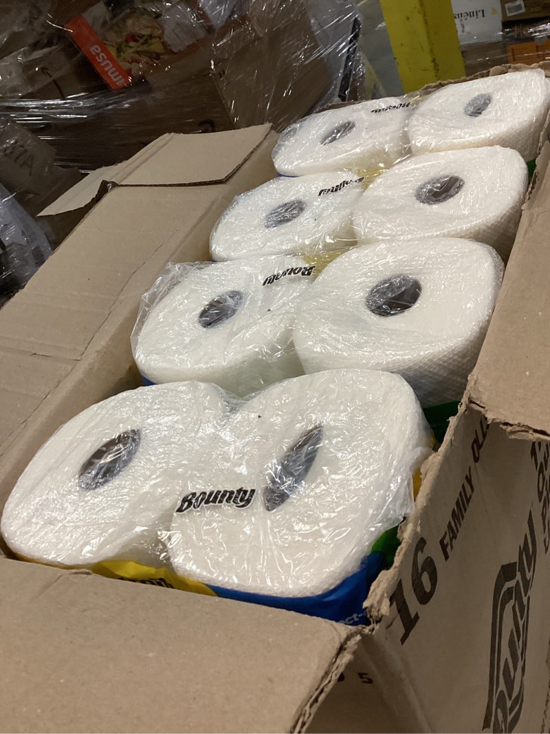 Condition photo showing New/Like New for Bounty Paper Towels Quick Size, White, 16 Family Rolls = 40 Regular Rolls