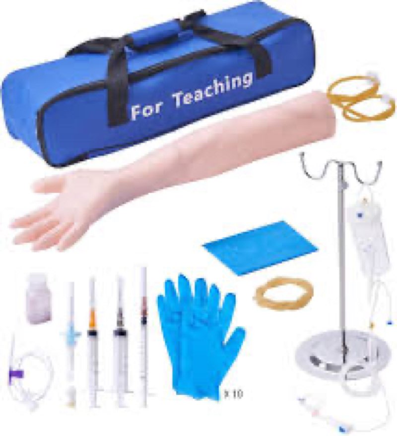 Phlebotomy Practice Kit 31PCS for Injection Training, IV Practice Kit for Nurse with Phlebotomy Arm,