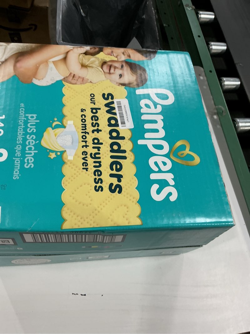 Condition photo showing New/Like New for Pampers Swaddlers Diapers, Size 2 (10-22 lbs), 148 Count, Absorbent, Keeps Baby Dry and Comfortable, Skin Safe Disposable Baby Diaper Size 2 148