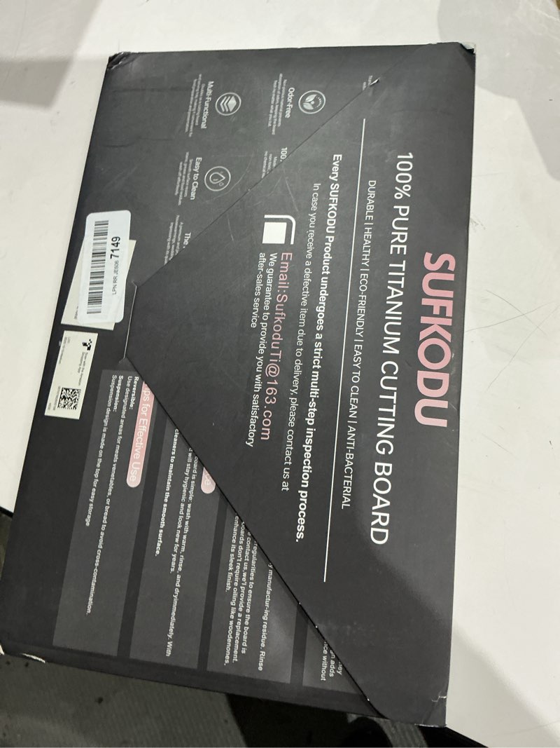 Condition photo showing Good Condition for titanium cutting board, 100% pure titanium cutting boards for kitchen, double-sided titanium cutting boards,separate raw and cooked food areas,non-toxic,dishwasher safe 13”l × 8”w sliver 13"l x 8"w