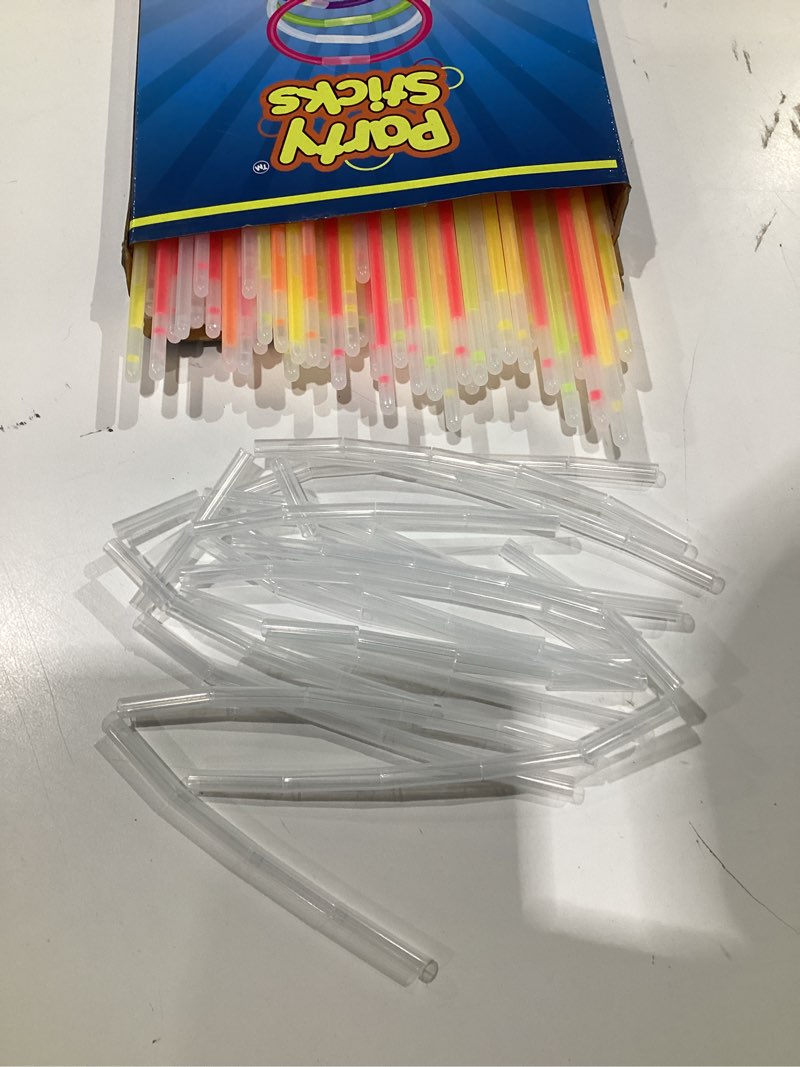 Condition photo showing Good Condition for PartySticks Glow Sticks Party Supplies 100pk - 8 Inch Glow in the Dark Light Up Sticks Party Favors, Glow Party Decorations, Neon Party Glow Necklaces and Glow Bracelets with Connectors 100 Pack