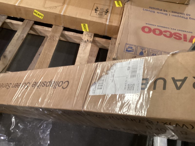 Condition photo showing As Is for ?Easy Set Up? RAUBAY 59.8 x 82.7in Collapsible Beige Backdrop Screen Portable Retractable Panel Photo Nude Background with Stand for Video Conference, Photographic Studio, Streaming Standard (59.8 x 82.7in) Beige