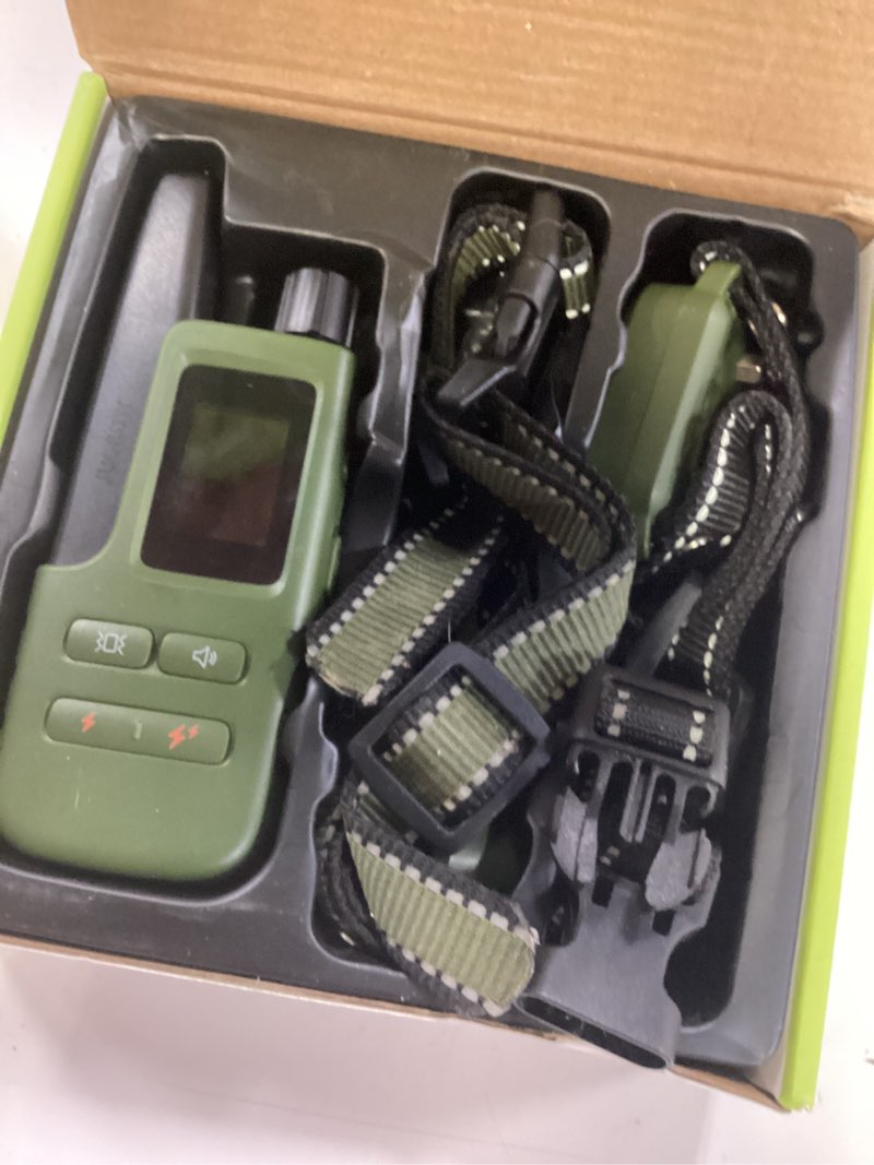 Condition photo showing New/Like New for jugbow shock collar for 2 dogs (10-120lbs) - 4200ft dog training collar with remote, ipx8 waterproof electric collar with 4 training modes, rechargeable e-collar for large medium small breeds green 2 pack