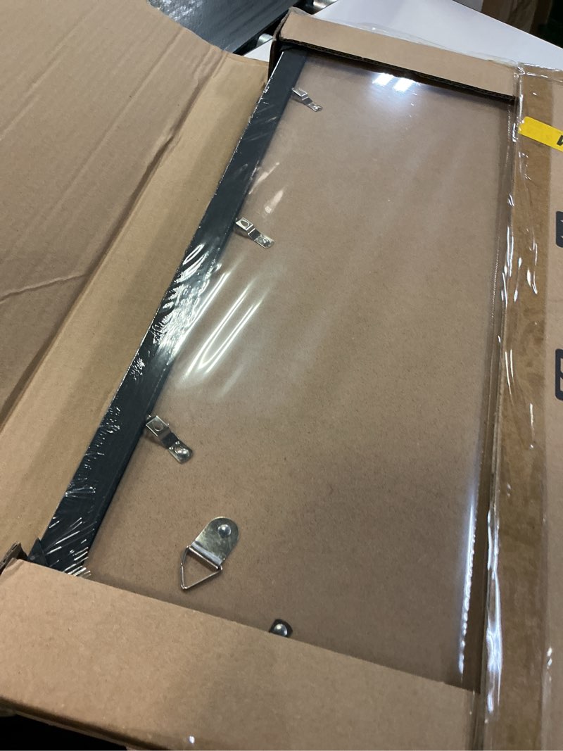 Condition photo showing Good Condition for 14x20 poster frame, display pictures 12x18 with mat or 14x20 without, wall hanging frames, black, 3 pack black 14x20