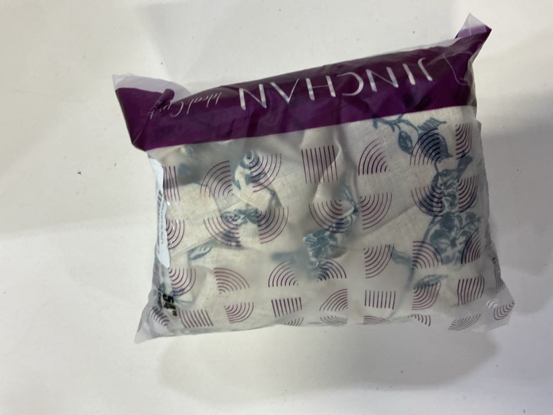Condition photo showing Good Condition for jinchan floral kitchen curtains 54 inch linen tier curtains farmhouse cafe half window drapes for small windows light filtering blue on beige for living room bathroom back tab 2 panels 38"w x 54"l (pack of 2) alisa blue on linen