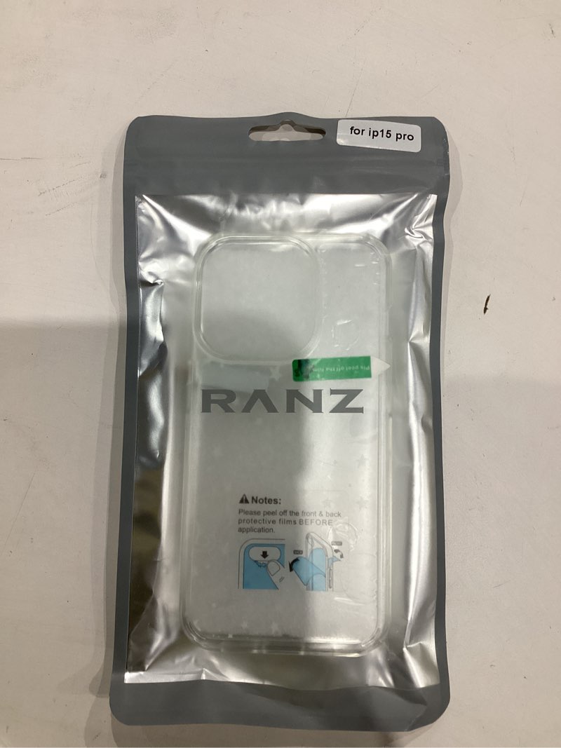 Condition photo showing New/Like New for RANZ Case for iPhone 15 Pro, Anti-Scratch Shockproof Series Clear Hard PC + TPU Bumper Protective Cover Case for iPhone 15 Pro (6.1") - Universe Universe iPhone 15 Pro (6.1")