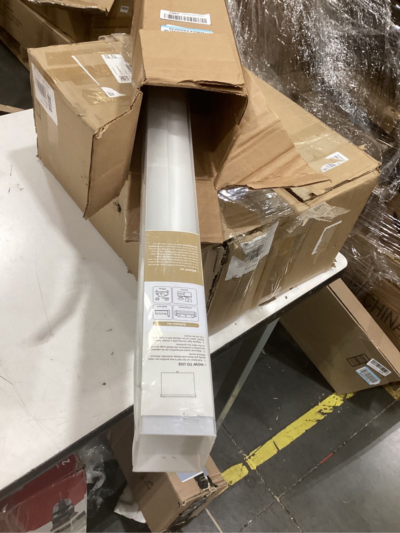 Condition photo showing Good Condition for aosky cordless roller shades for windows light filtering shades with 5% openness solar screen semi sheer roller blinds uv protection for office and home. easy to install 48" w x 72" h (white) 48"w x 72"h white