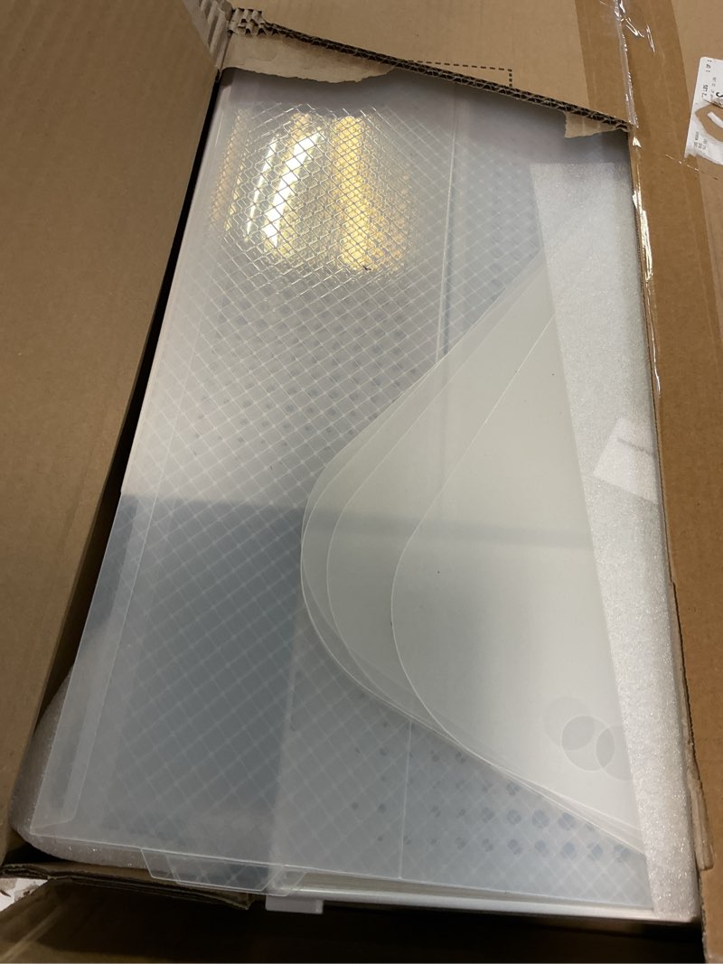 Condition photo showing Good Condition for waytrim modern clear white foldable boots storage box, 8 pack plastic shoe container, 20.5" x 11.8" x 5.5" - large capacity, anti-dumping, transparent, stackable, ventilated