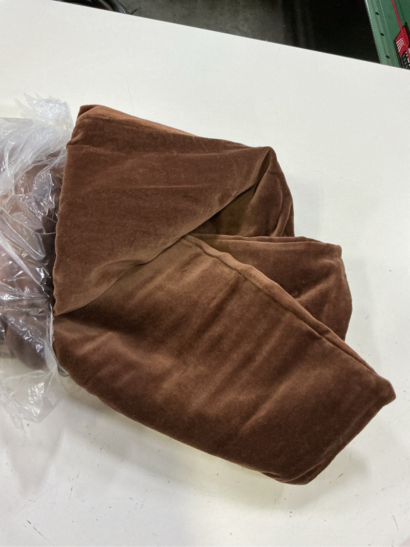 Condition photo showing Good Condition for cotton velvet oversized lumbar pillow cover, 12"x48", chestnut