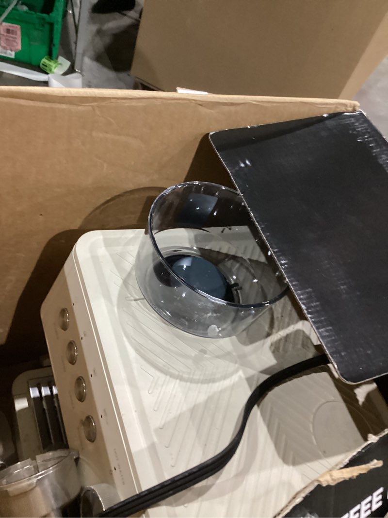 Condition photo showing Good Condition for 20 Bar Espresso Machine with Built-in Anti-Clog Coffee Grinder, Expresso Coffee Machines with Milk Steam Wand/Frother/Tamping Tools,Espresso Maker with Grinder for Lattes-White