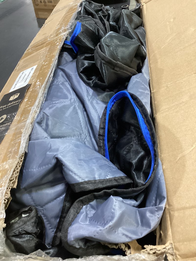 Condition photo showing As Is for Sauna Box, Portable Sauna for Home, Personal Steam Sauna Tent with 1200W 3L Steamer Heater, 15 Levels, Remote Control, Foldable Chair, Cozy Size 36 * 36 * 71 inch-Blue