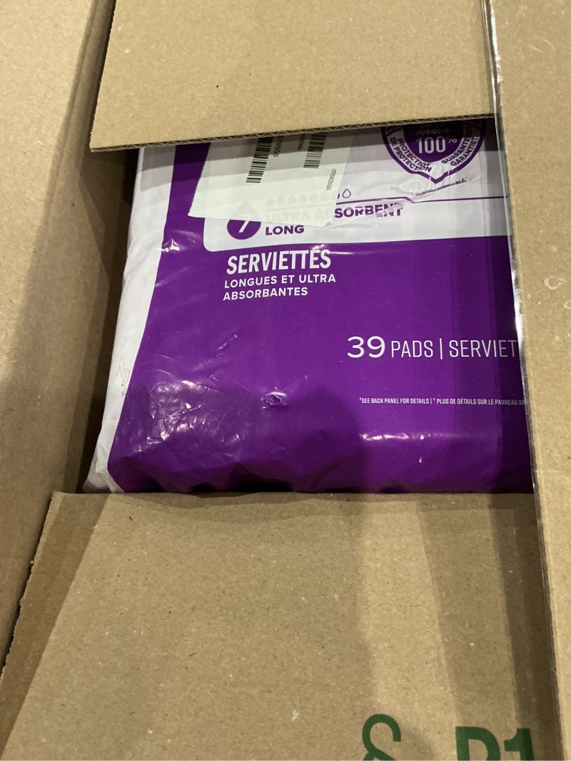 Condition photo showing As Is for (incomplete, missing pieces, only 1 pack)poise incontinence & postpartum pads for bladder leaks, 7 drop ultra absorbency, long length, 78 count, packaging may vary long 78