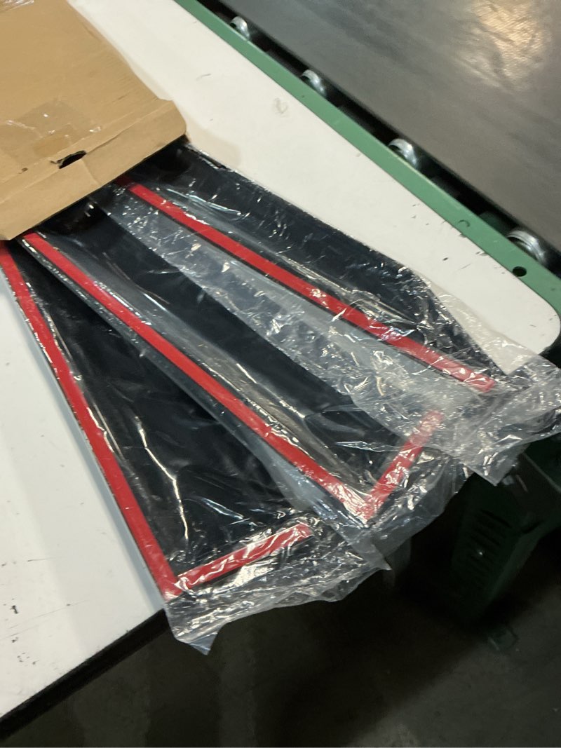 Condition photo showing As Is for kpy rain guards fit for 2022-2026 kia carnival, out-channel window visors vent wind deflectors 4pc, car accessories for 22-26 carnival 2022-2026 carnival