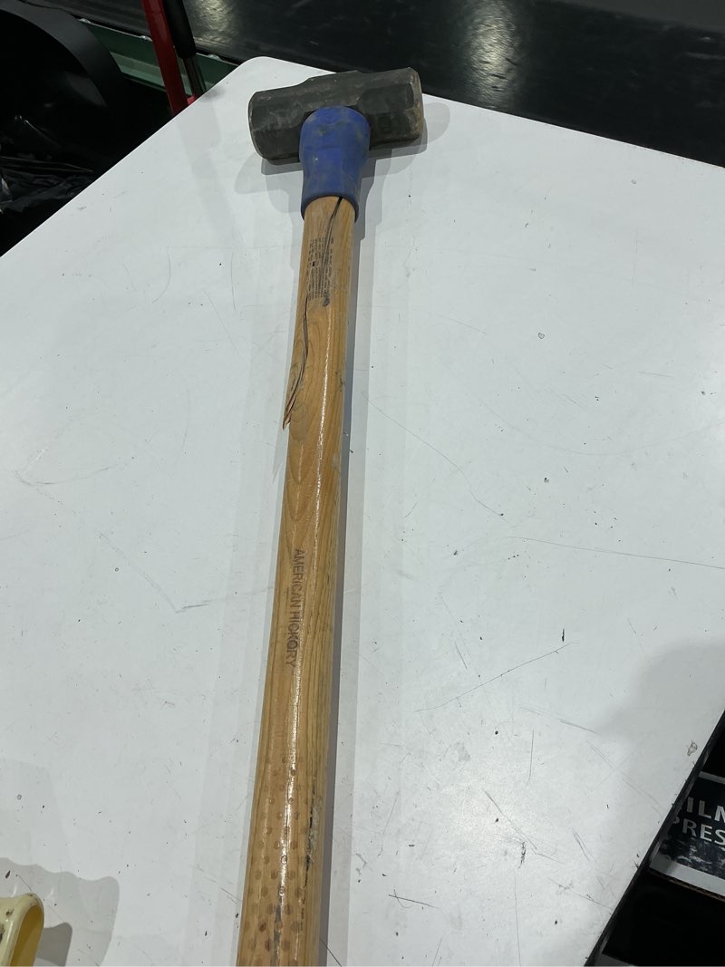 Condition photo showing As Is for kobalt 8-lb milled face steel head wood sledge hammer