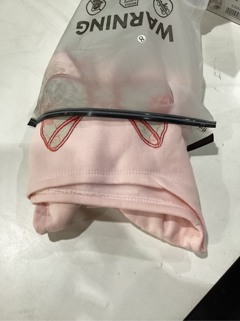 Condition photo showing New/Like New for girl's off the shoulder sweatshirt tops long sleeve cute bow sweatshirt thermal pullover tops 8 years pink