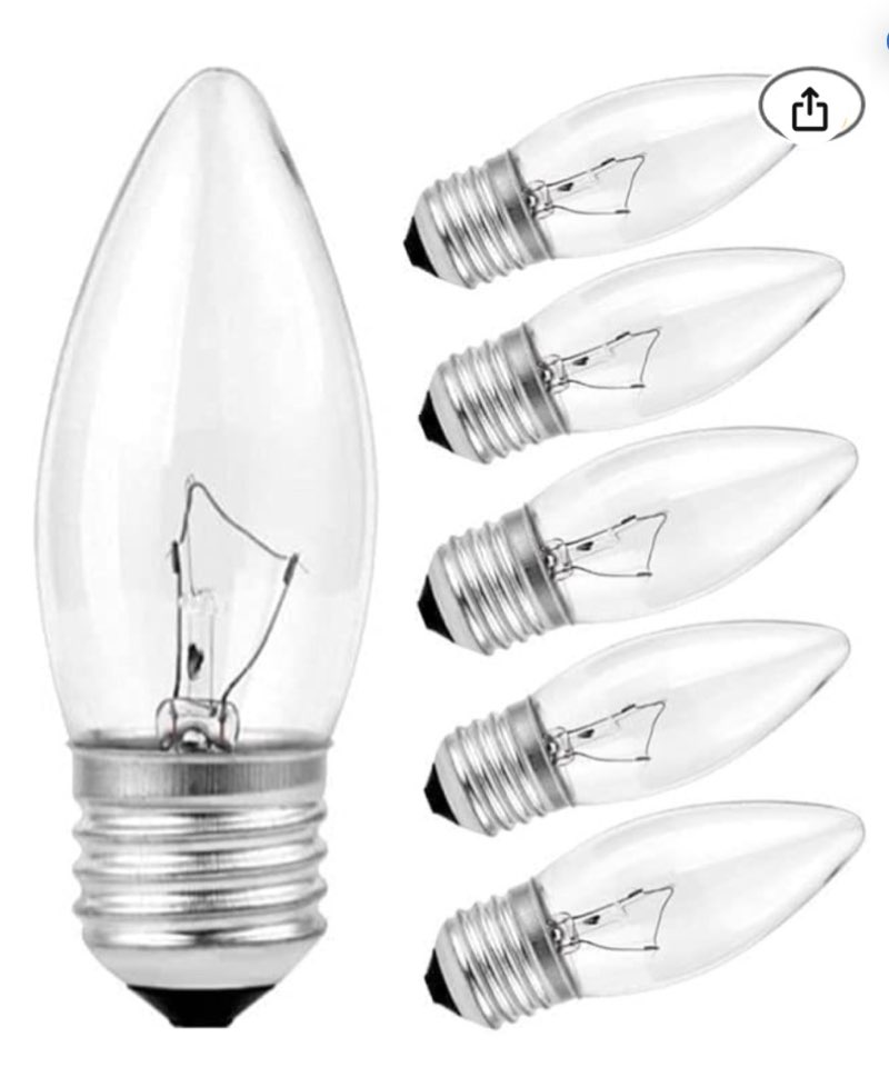 ge 40 watt fan chandelier bulb, 2 ct
