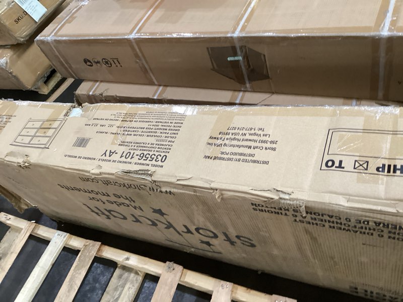 Condition photo showing As Is for Storkcraft Kenton 6 Drawer Double Dresser (White) For Kids Bedroom, Nursery Dresser Organizer, Chest Of Drawers For Bedroom, Universal Design For Children’s Bedroom