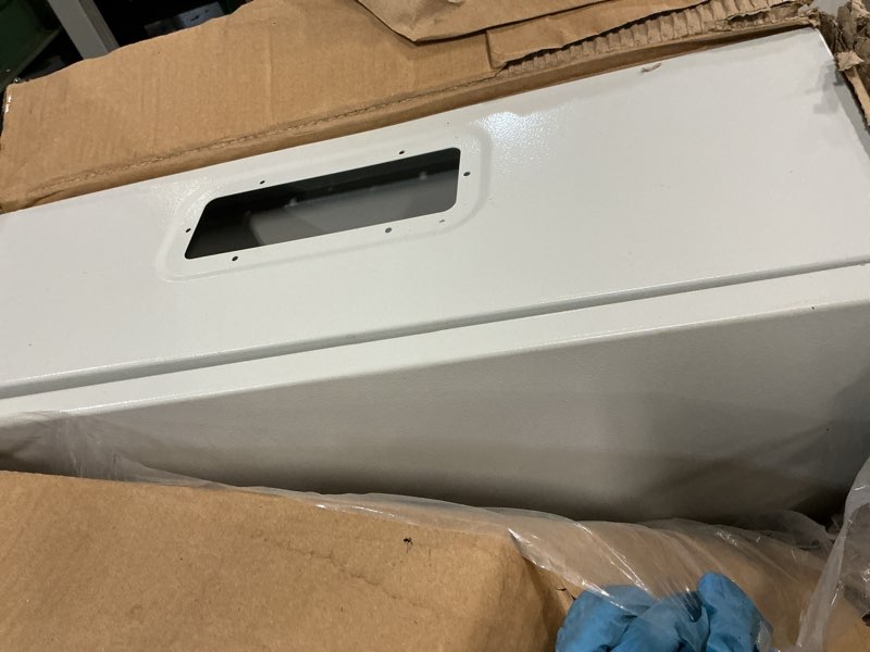 Condition photo showing Good Condition for waterproof electrical enclosure 24 x 24 x 8'', outdoor electrical box weatherproof, electrical junction box with reinforced lock 24 x 24 x 8 grey