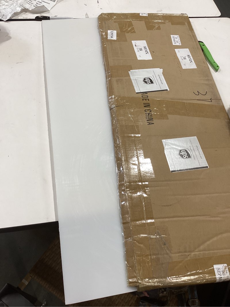 Condition photo showing Good Condition for threehoney 1 pcs white hdpe sheet 1/4" thick, 12" x 36" hdpe plastic sheet polyethylene board flexible solid plastic block for diy projects crafts machining home 12 x 36 inch white 1