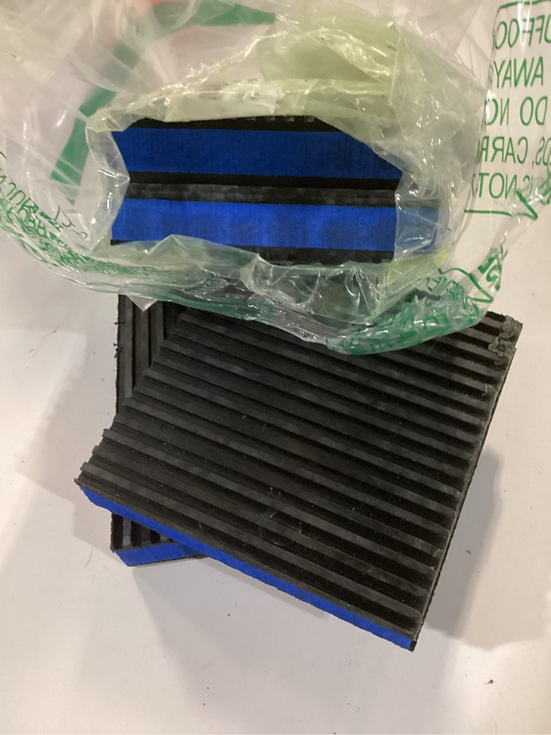 Condition photo showing As Is for 4 Pack Anti Vibration Pads for Washing Machine 4"x4"x7/8", Sound Isolation Vibrating Pad Ribbed Rubber Damping Mat EVA Center for Air Compressors, Conditioner, Treadmill, HVAC Washer Dryer 4" - 4 Pcak