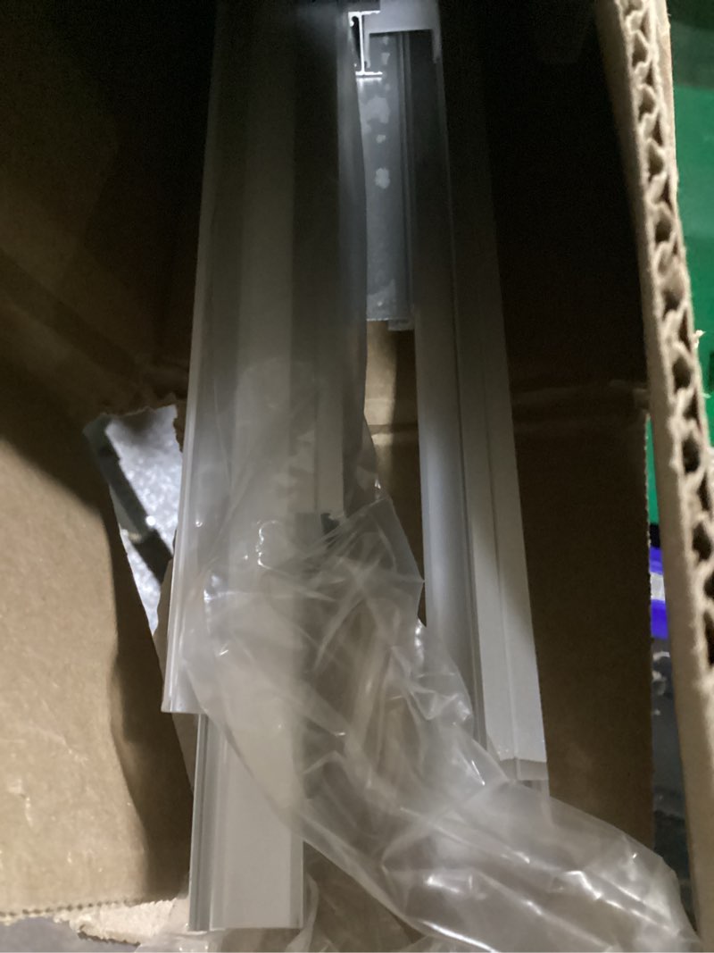 Condition photo showing New/Like New for muzata 5pack 3.3ft/1m spotless led channel with hanging wire no hot spots silver aluminum led strip diffuser channel with milky white cover u116 ww 1m 5pack silver