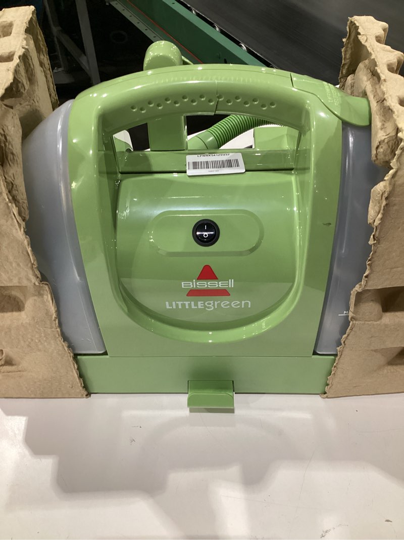 Condition photo showing Good Condition for BISSELL Little Green Multi-Purpose Portable Carpet and Upholstery Cleaner, Car and Auto Detailer, with Exclusive Specialty Tools, Green, 1400B, USED, NOT TESTED 