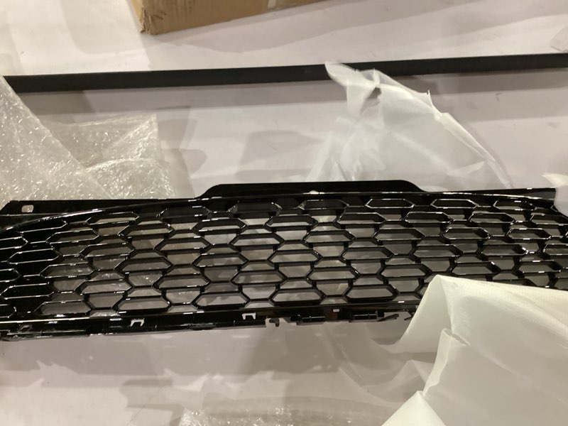 Condition photo showing As Is for missing parts***hecasa front upper & lower grill compatible with 2002-2006 mini cooper & s r50 r52 r53 bumper honeycomb mesh grille black