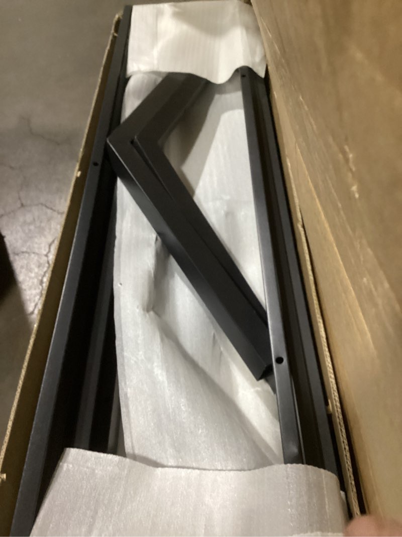 Condition photo showing Good Condition for Full XL over Queen Bunk Bed with Storage Shelves, Metal Bunk Beds with Ladders and LED Lights, Heavy-duty Bunkbed for Bedrooms, Guest Rooms and Dorms, No Box Spring Needed and Noise-free Design, Black Black Full XL over Queen