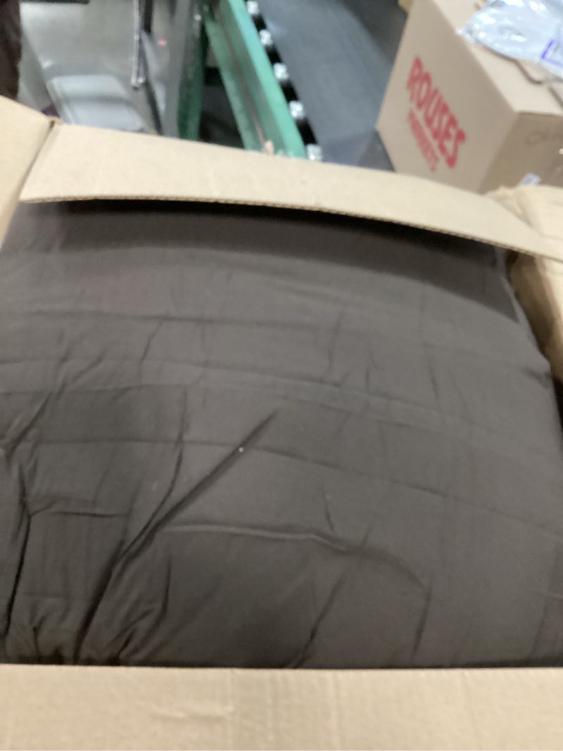 Condition photo showing As Is for KAREVER Dark Brown Comforter Set King Size Deep Brown Bedding Set 3 PCs Deep Coffee Color Comforter Set Fluffy Blanket King Size Dark Brown King(104''* 90'')