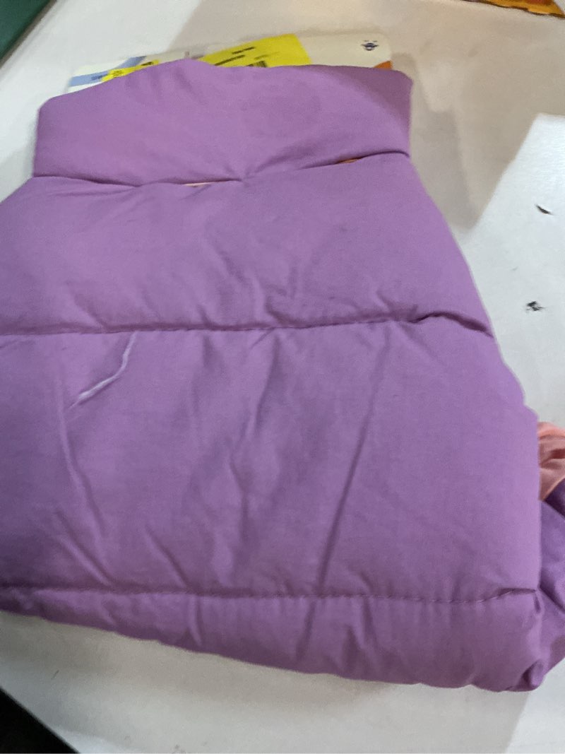 Condition photo showing Good Condition for oodles purple quilted puffer bubble hem fall dog jacket, small 