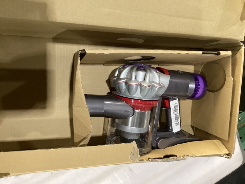Condition photo showing As Is for *incomplete* Dyson V8 Plus Cordless Vacuum, Cleans Hard Floors and Carpets, Detangles, Converts to Handheld, 115AW, 2 Power Modes, Up to 40 Minutes¹