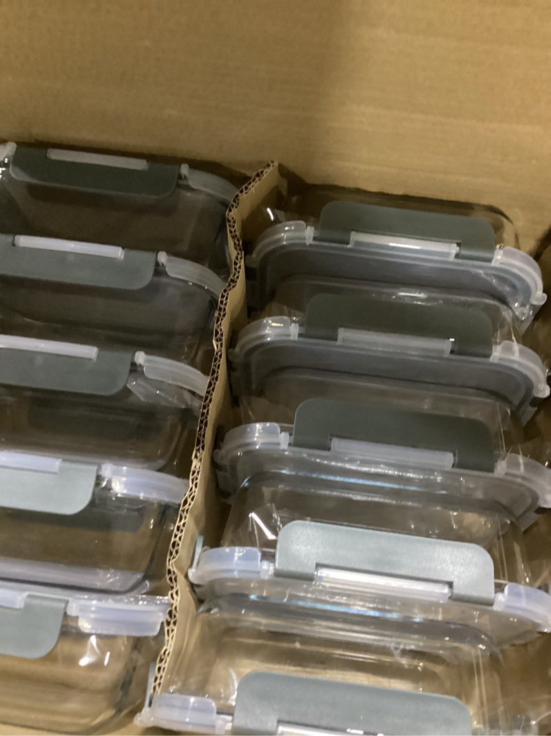 Condition photo showing New/Like New for m mcirco 10-pack,22 oz glass meal prep containers,glass food storage containers with lids,lunch containers,microwave, oven, freezer and dishwasher (gray)