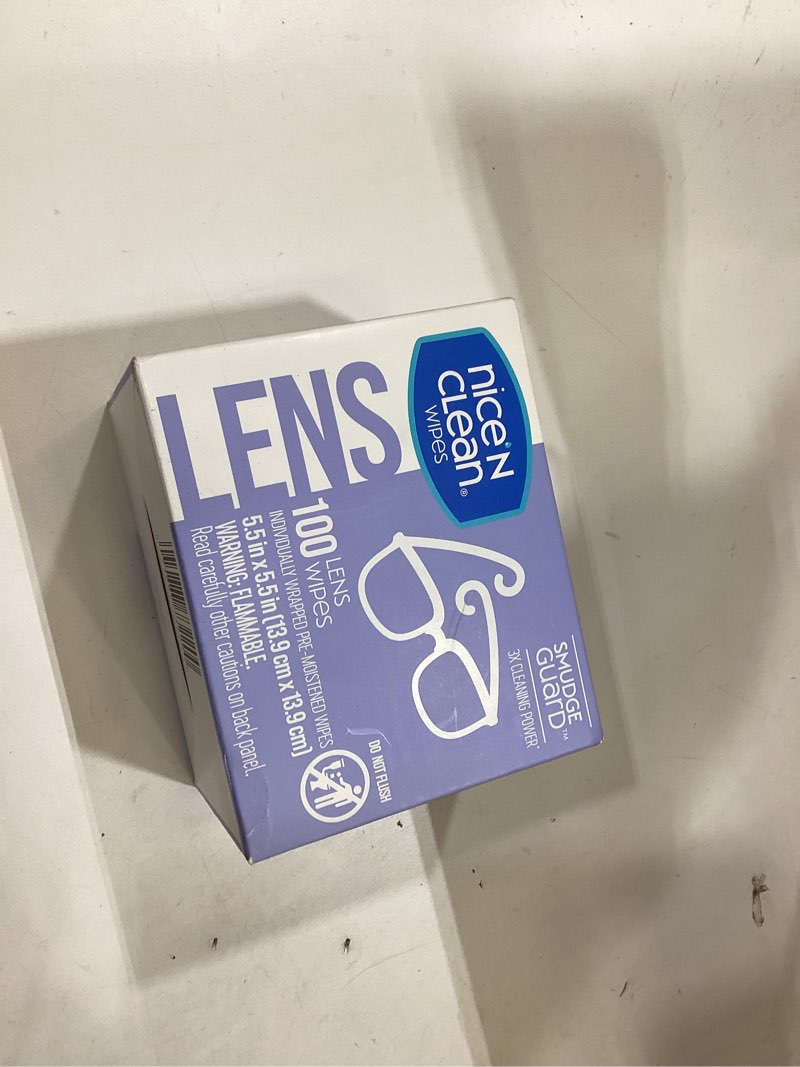 Condition photo showing New/Like New for nice n clean smudgeguard eyeglass cleaner  lens wipes (100)
