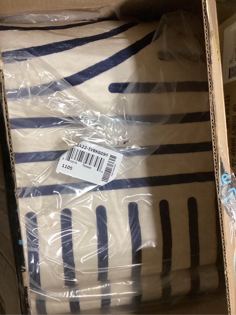 LUXRUG 6x9 Area Rug for Living Room - Large Abstract Washable Rugs for Bedroom Non-Slip Indigo Dinin