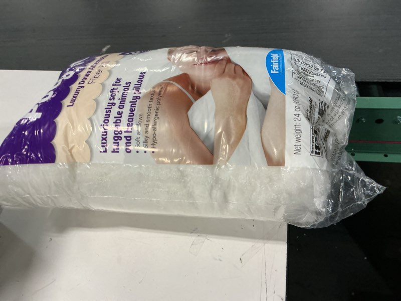 Condition photo showing Good Condition for Fairfield Silky Poly-Fil, Premium Polyester Fiber Fill, Soft Pillow Stuffing for Peaceful Sleep, Stuffing for Stuffed Animals and Toys, 24-Ounce Bag